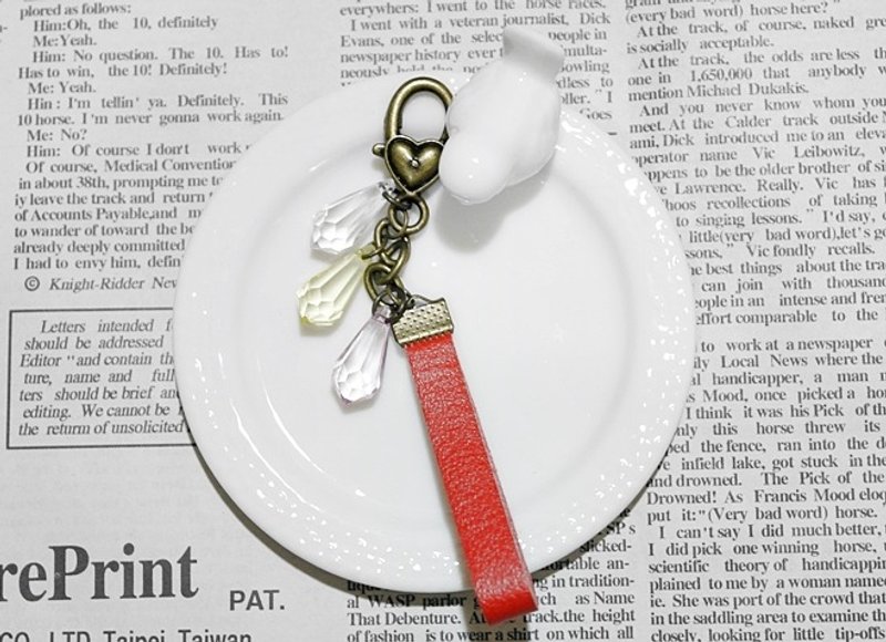 童趣<水晶灯>挂饰_ =>限量x1 #包包挂件 #可爱 #可替换成钥匙圈 - 钥匙链/钥匙包 - 塑料 红色