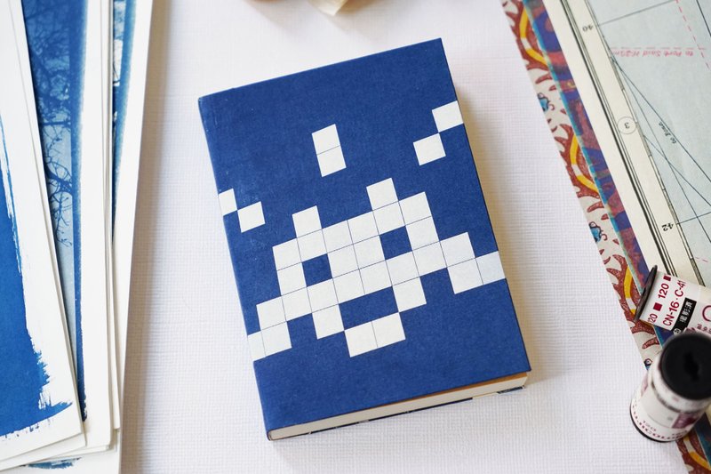 手工蓝晒笔记本 - 红白年代 - 笔记本/手帐 - 纸 蓝色