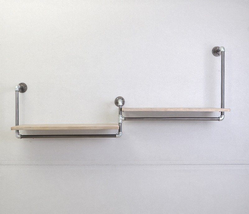 工业风多功能水管层架_黑铁原色B样式 - 其他 - 纸 卡其色