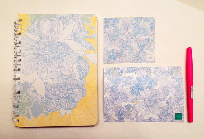 ✿ 栀子花精装笔记本套组 ✿ - 笔记本/手帐 - 纸 蓝色