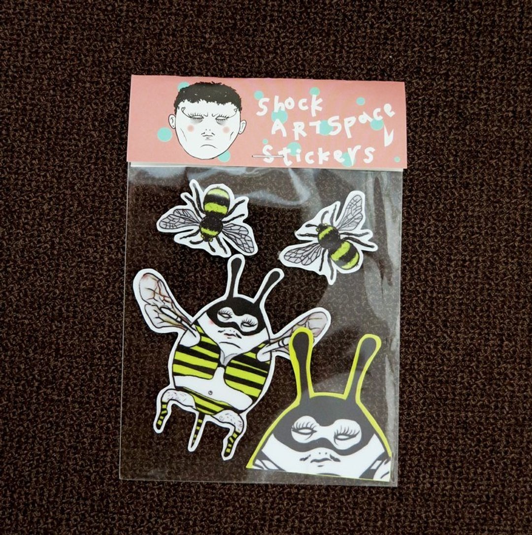 [stickes] 伪蜂-硕大即是美 防水贴纸 - 贴纸 - 防水材质 黄色