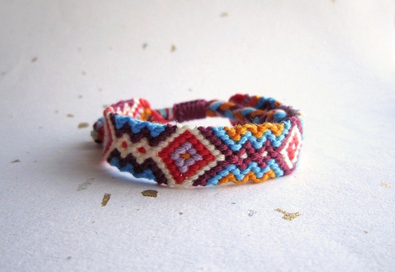 游园 幸运绳编织手环 (可选色) - 手链/手环 - 棉．麻 多色