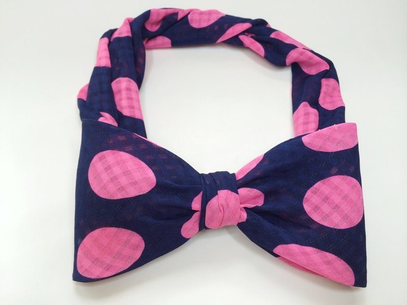 粉蓝圆点发带 - 发饰 - 其他材质 粉红色