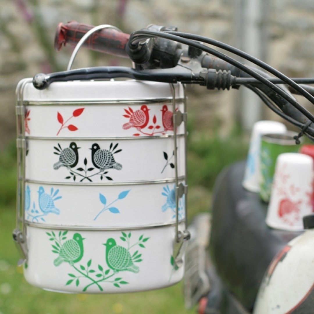 Lolita Hand Painted Tiffin 野餐盒 - 植栽/盆栽 - 其他金属 