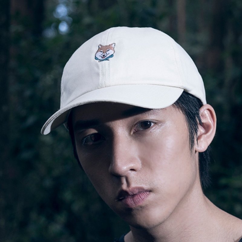 柴犬刺绣 米白中性帽子 - 帽子 - 其他材质 