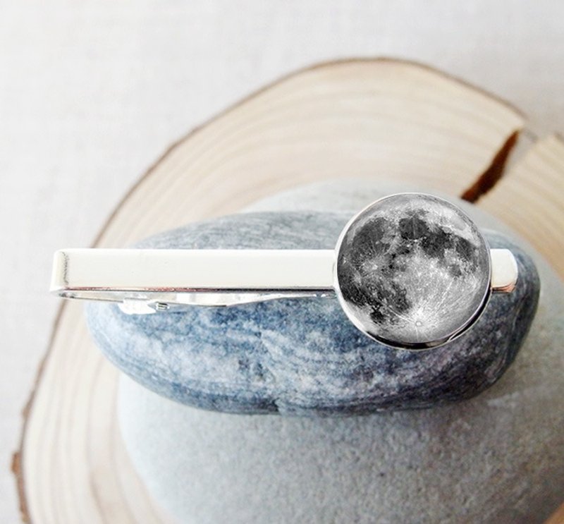 月亮 - 领带夹/领带/男生配件礼物【Special U Design - 领带/领带夹 - 其他金属 银色