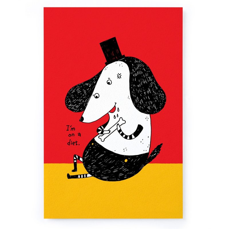 啊~嘶 / 明信片 - 卡片/明信片 - 纸 红色