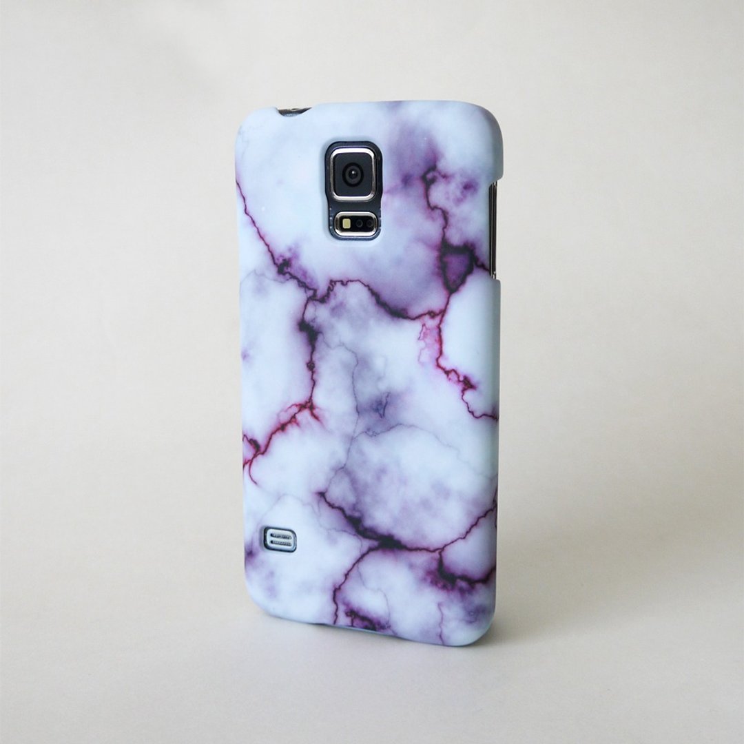 白色云石纹 - iPhone 手机壳, Samsung Galaxy 手机套 Samsung Galaxy Note 电话壳 - 手机壳/手机套 - 塑料 白色