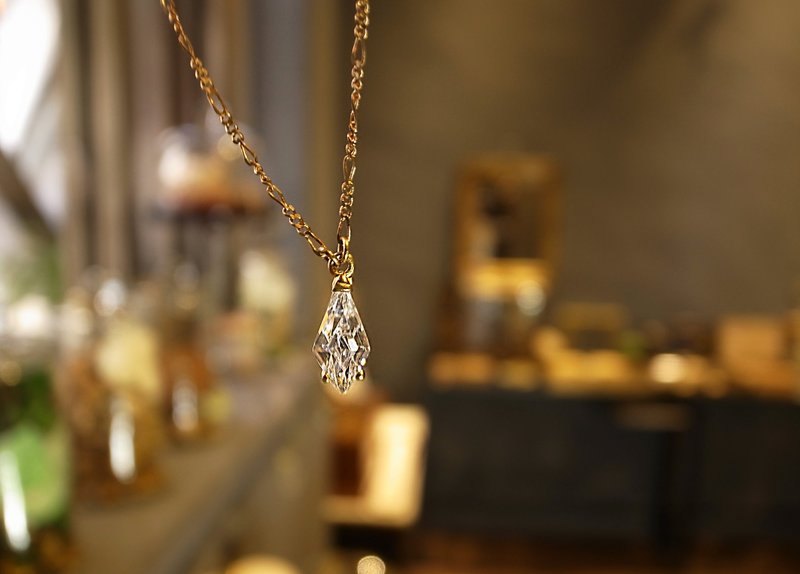 『记忆约定』 金色麦穗锆石项链  手工复古黄铜 - 项链 - 其他金属 金色