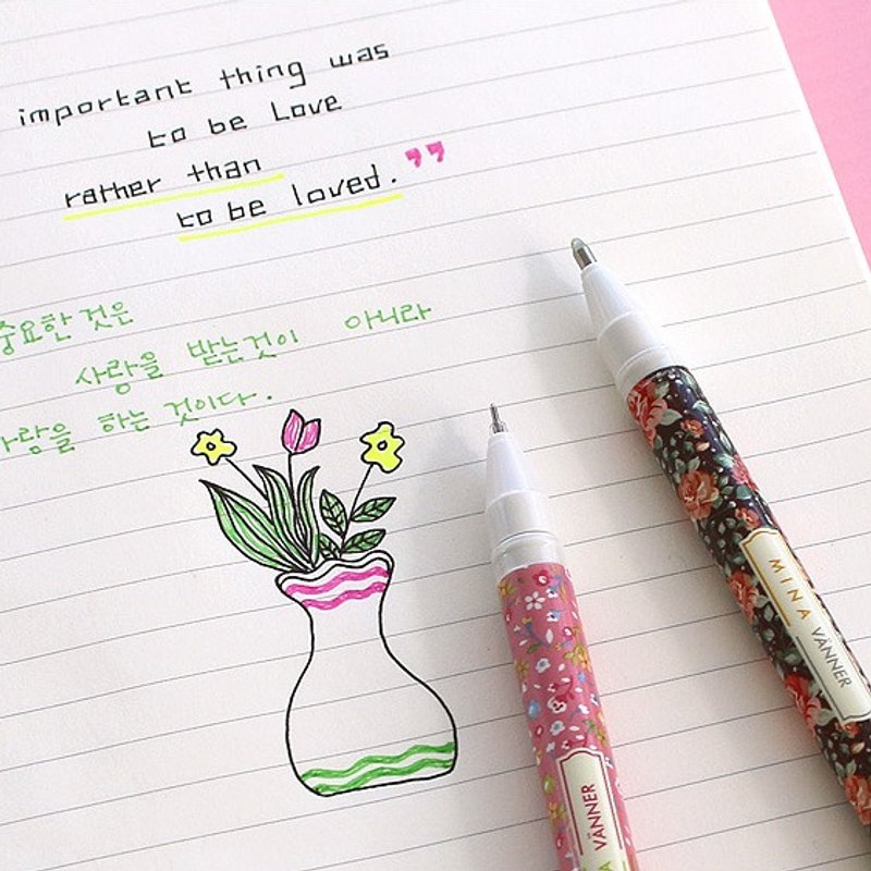 bookfriends-DUO两色双头笔组(2入)-法式花园,BZC23855 - 其他书写用品 - 塑料 多色