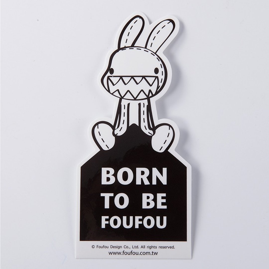 《Foufou》- 防水贴纸 - Born To Be Foufou - 贴纸 - 纸 多色