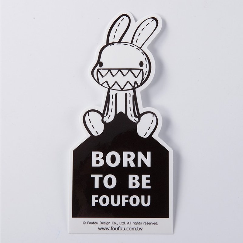 《Foufou》- 防水贴纸 - Born To Be Foufou - 贴纸 - 纸 多色