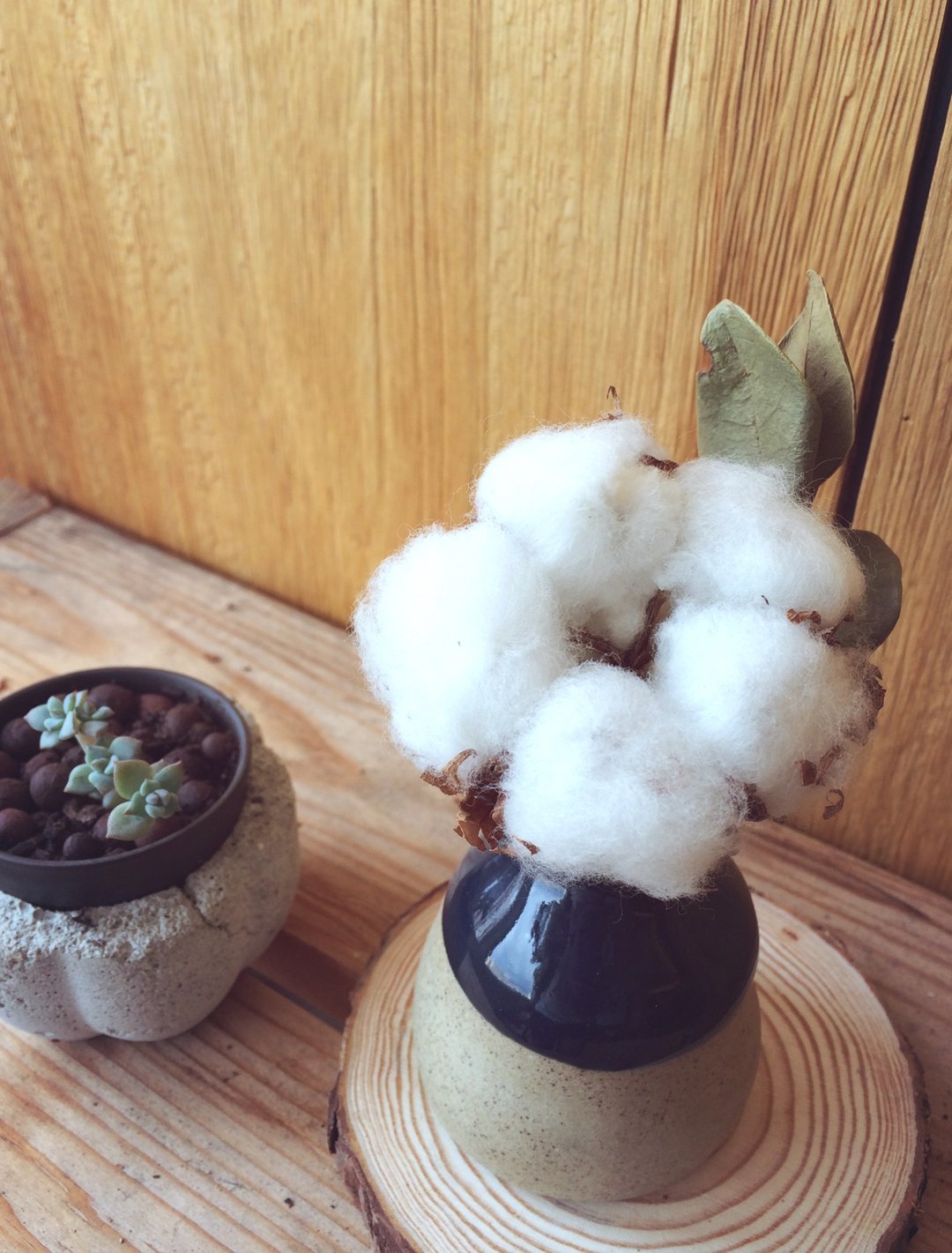 [干燥花] 陶瓷小花插（附干燥小花束） - 花瓶/陶器 - 其他材质 粉红色
