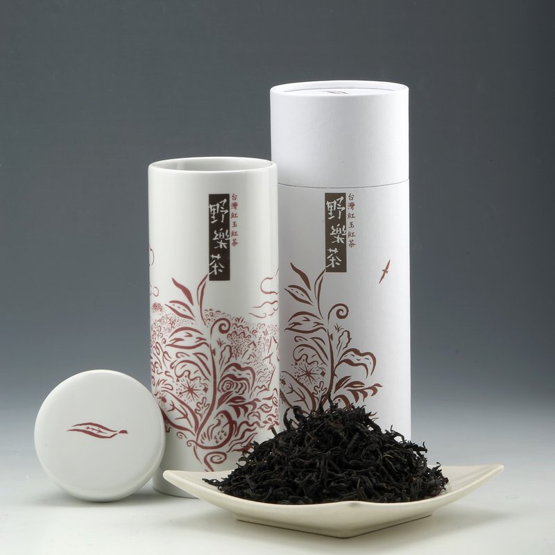 【野乐茶】莺歌烧罐装红玉红茶礼盒 伴手礼 中英文说明 得奖陶罐 - 茶 - 其他材质 红色