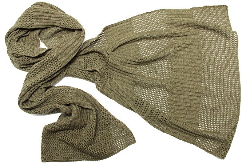 【围衣】橄榄军绿网状披肩围巾 - 丝巾 - 其他材质 绿色