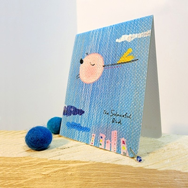 不哭鸟心意卡-散心 - 卡片/明信片 - 纸 蓝色