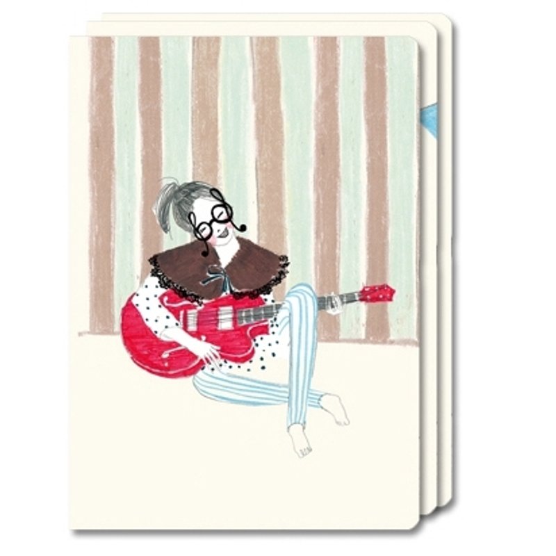 Dessin x 7321 Design-Lovely 口袋笔记本(3入)-少女,7321-66185 - 笔记本/手帐 - 纸 卡其色