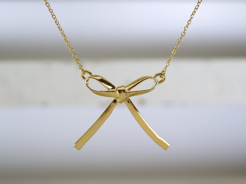 【金＊夏琳 · 饰品】 蝴蝶结 --纯铜/金色 - 项链 - 其他金属 