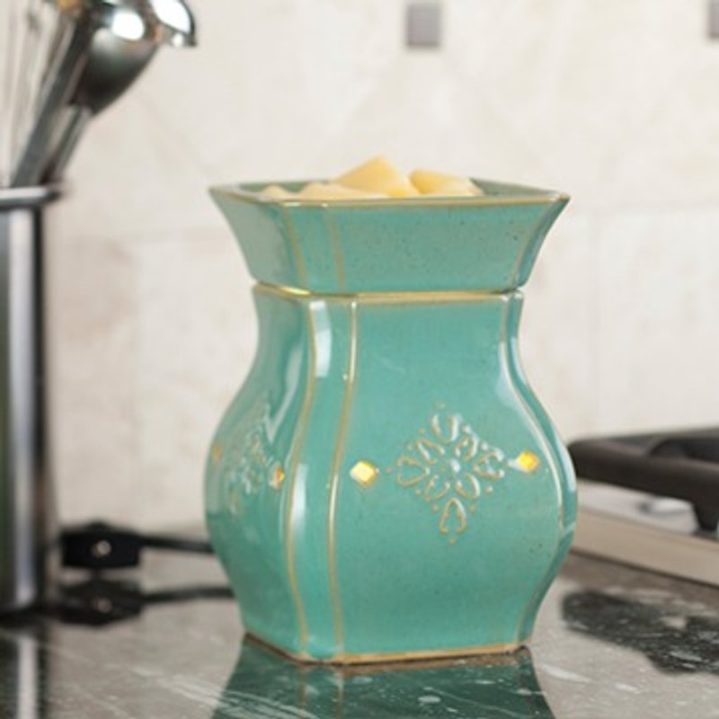 【VIVAWANG】薰香溶蜡暖台 (复古青瓷)。办公室摆饰、除臭芳香 - 蜡烛/烛台 - 其他材质 绿色