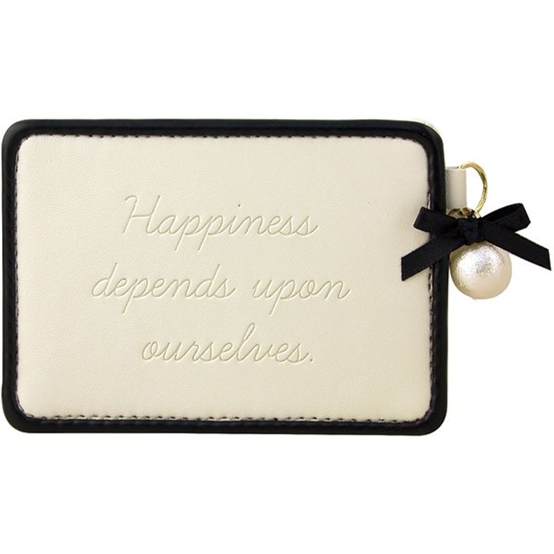 日本【LABCLIP】Flavie 系列证件夹 / 象牙色 - 证件套/卡套 - 棉．麻 白色