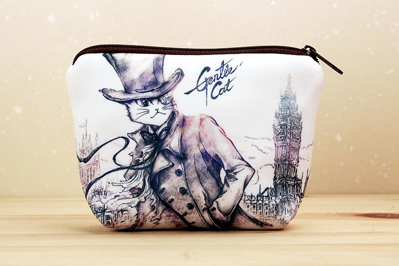 ★ 手作立体万用包- 福尔摩斯猫(迷雾伦敦) - 化妆包/杂物包 - 其他材质 