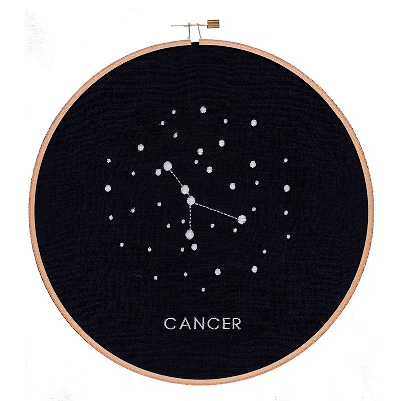 巨蟹座刺绣挂饰 - 摆饰 - 绣线 