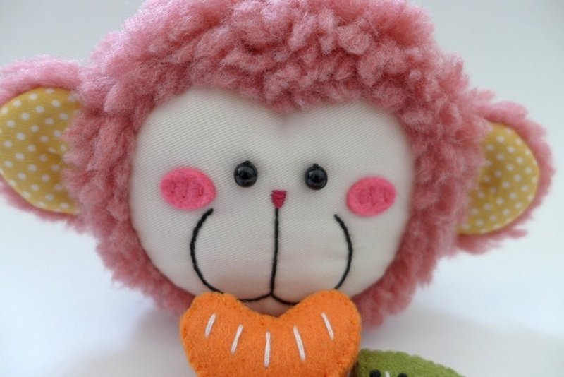 小猴儿钥匙包(粉红色) - 钥匙链/钥匙包 - 其他材质 粉红色