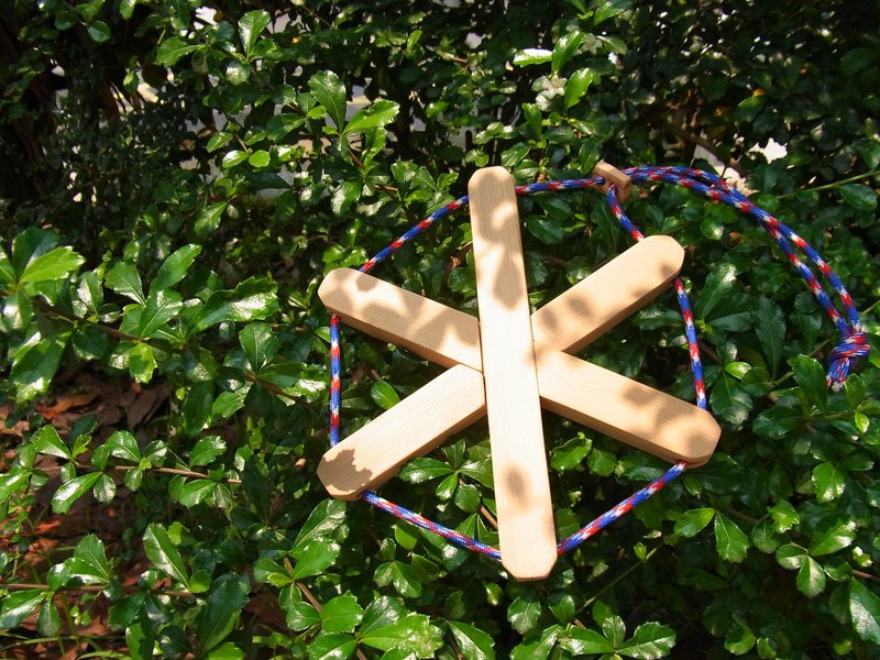 雪花造型  搭接式原木隔热垫 (萤光黄绿款) - 杯垫 - 木头 咖啡色