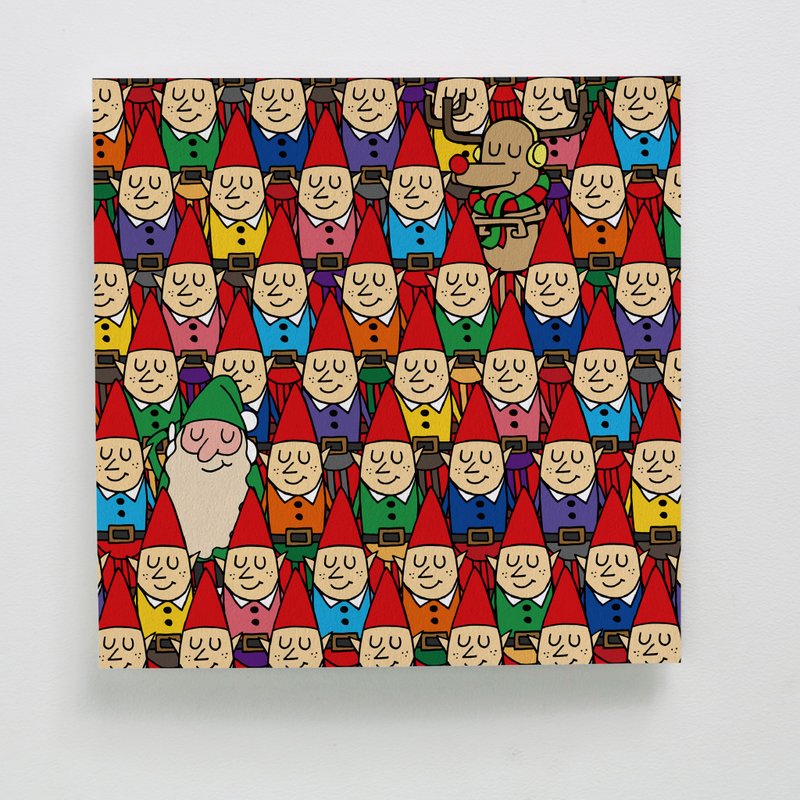 印傻子 圣诞卡 I - design by Marcomics - 卡片/明信片 - 纸 