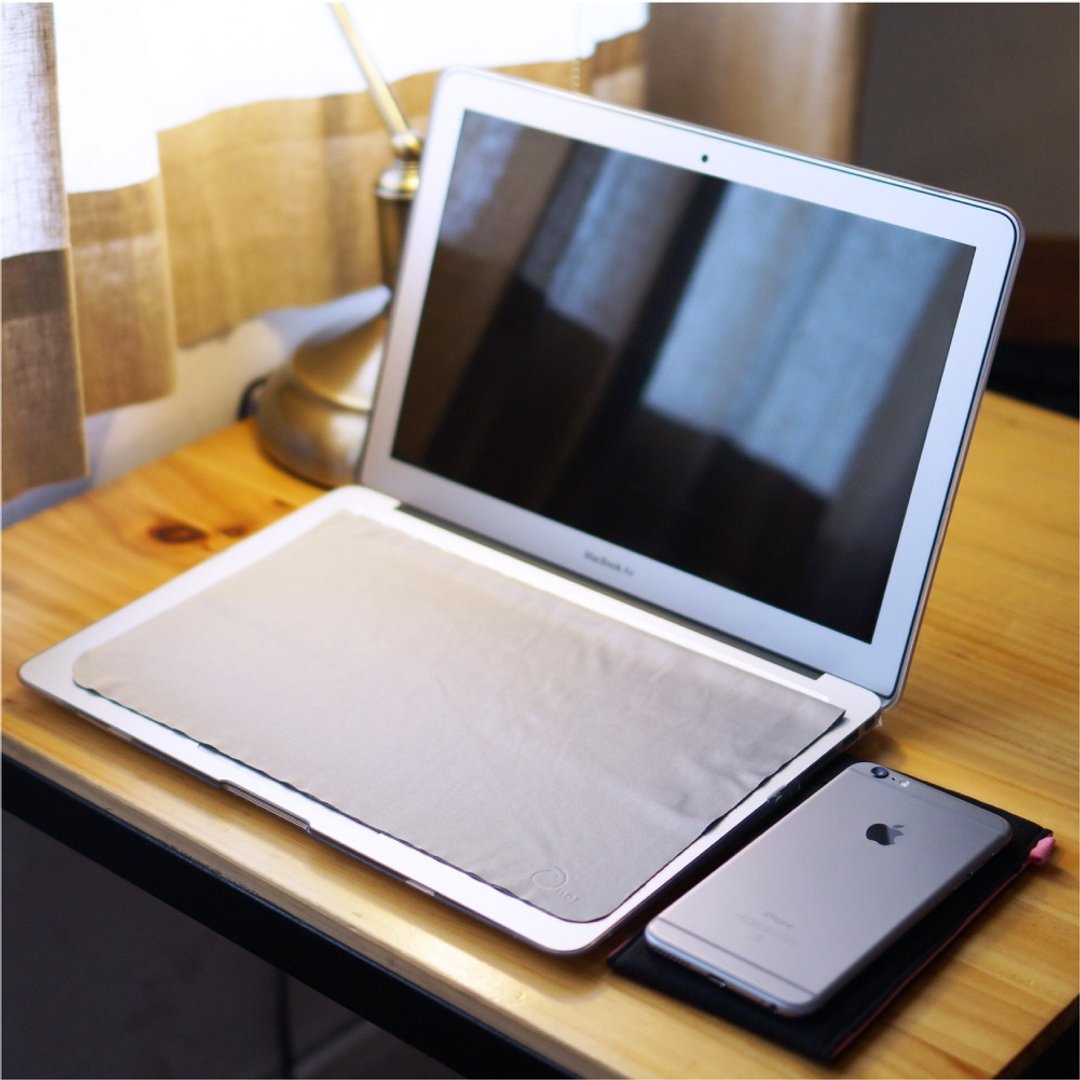 【L Size】Onor 超级擦拭布 - 适用镜面擦拭 ASUS/iPad air/MacBook - 眼镜盒/眼镜布 - 聚酯纤维 灰色