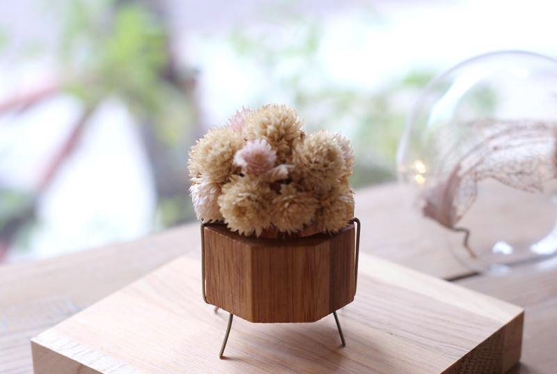 黄铜积木￥ 干燥花饰 - 植栽/盆栽 - 木头 黄色