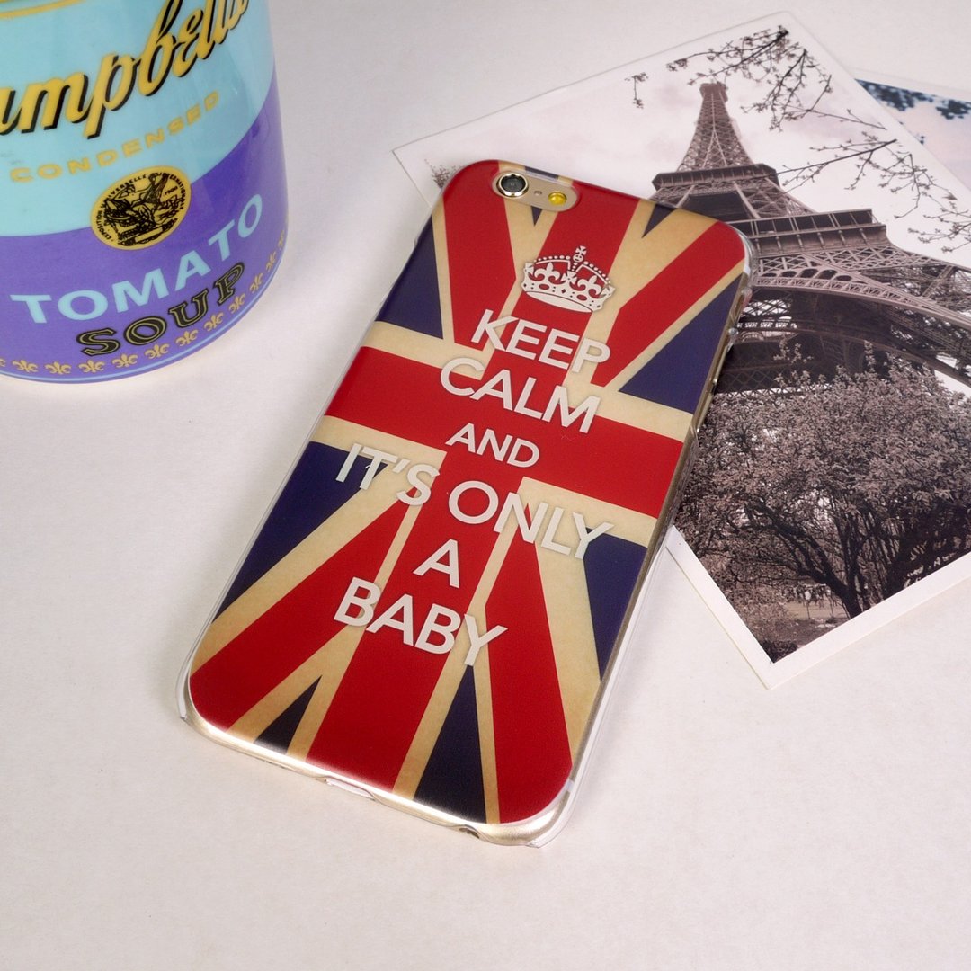 香港原创设计 英格兰Keep Calm and It's Only a Baby iPhone X,  iPhone 8,  iPhone 8 Plus,  iPhone 7, iPhone 7 Plus, iphone 6/6S , iphone 6/6S PLUS, Samsung Galaxy Note 7 透明手机壳 - 其他 - 塑料 