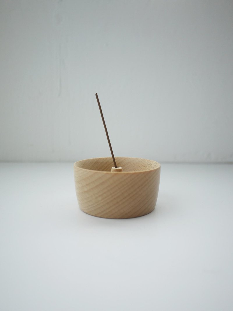 佑舍凝香 / 山毛榉卧香小香盘 - 浅碟/小碟子 - 木头 卡其色