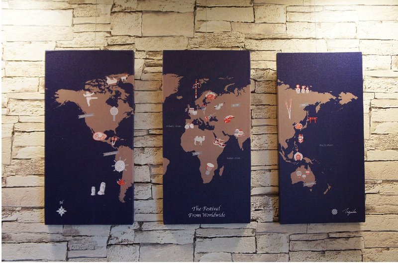 Tequila原创设计创意油画-The Festival From Worldwide - 墙贴/壁贴 - 纸 蓝色