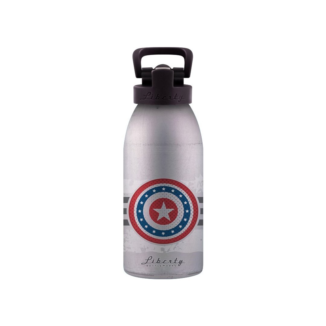 Liberty 全铝环保运动水杯-470ml-美国神盾/单一尺寸 - 水瓶/水壶 - 其他金属 灰色
