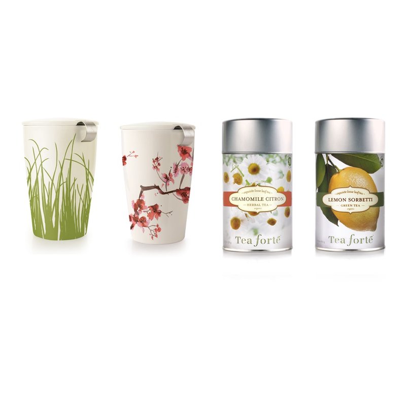 Tea forte 卡缇茗茶杯+原叶罐装茶 母亲节特惠组 - 茶具/茶杯 - 其他材质 