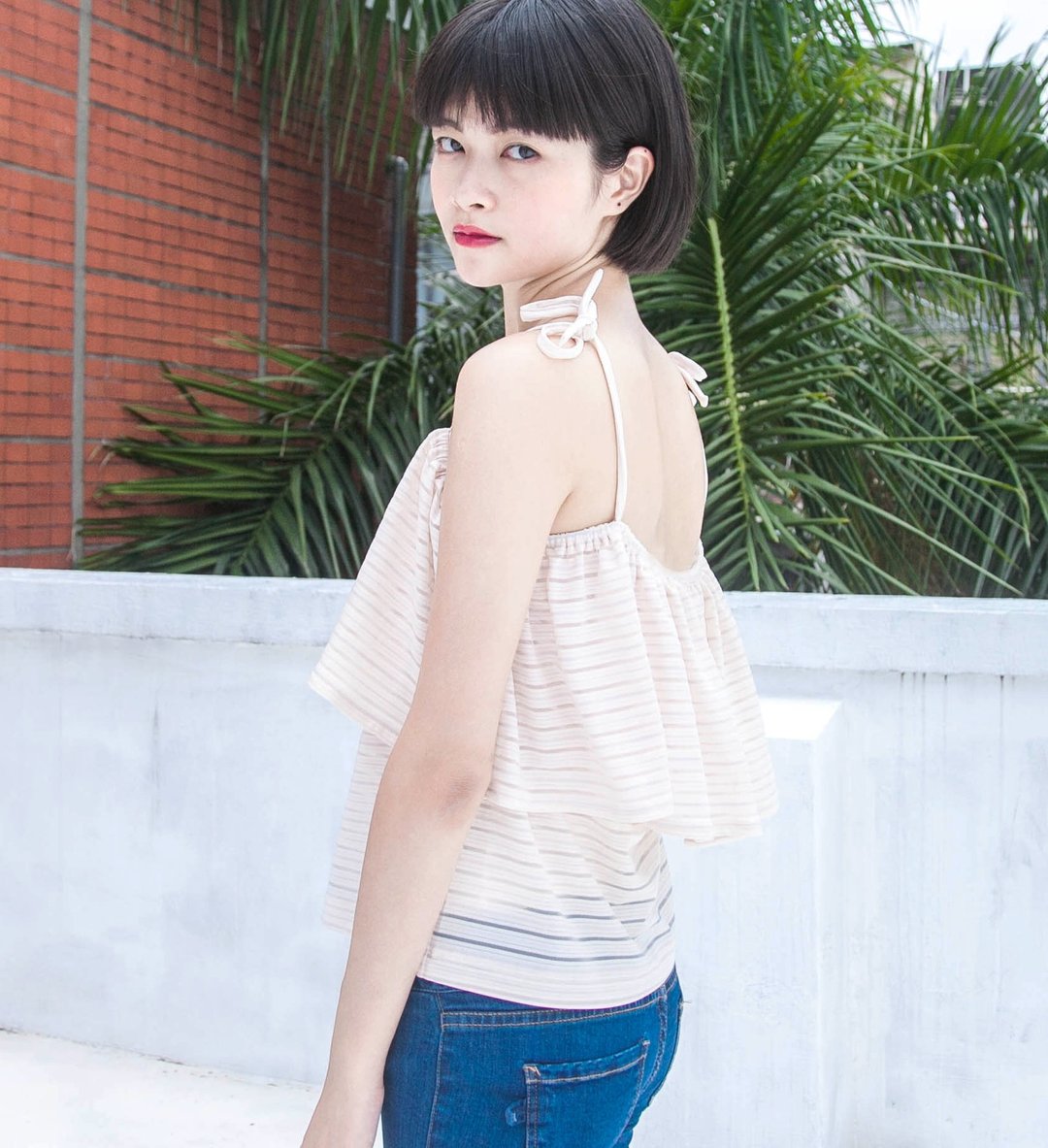 SU:MI said Layered 细肩带蛋糕背心_5SF103_粉肤 - 女装上衣 - 棉 粉红色