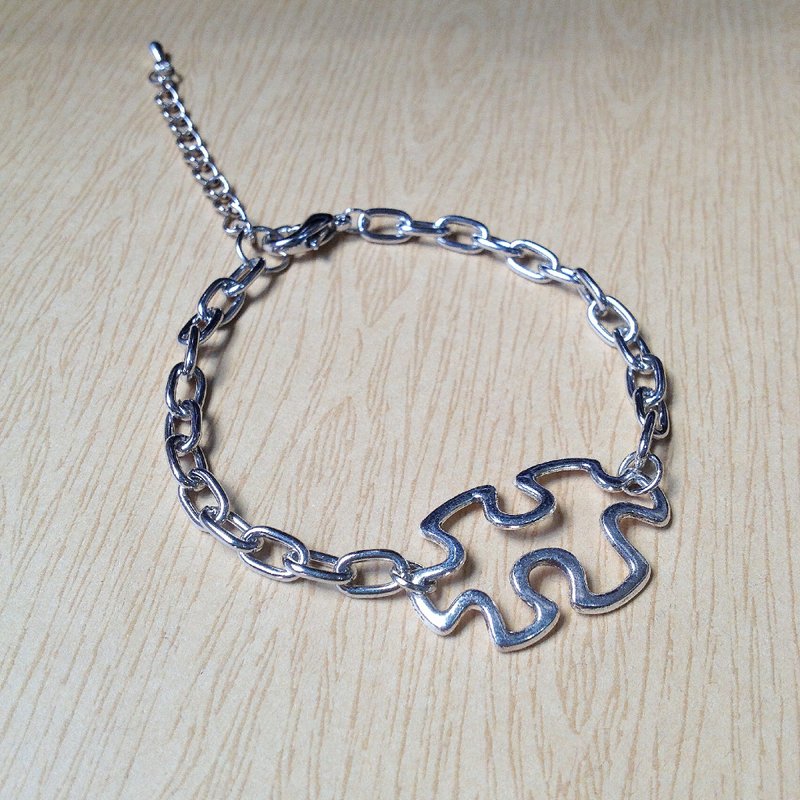 翘胡子小星星-Missing Puzzle★手链 - 手链/手环 - 其他金属 灰色