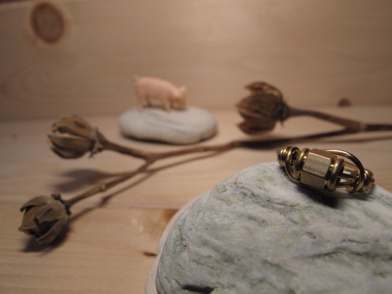 ▲ 金色齿轮 / 黄铜戒指 - 其他 - 其他金属 