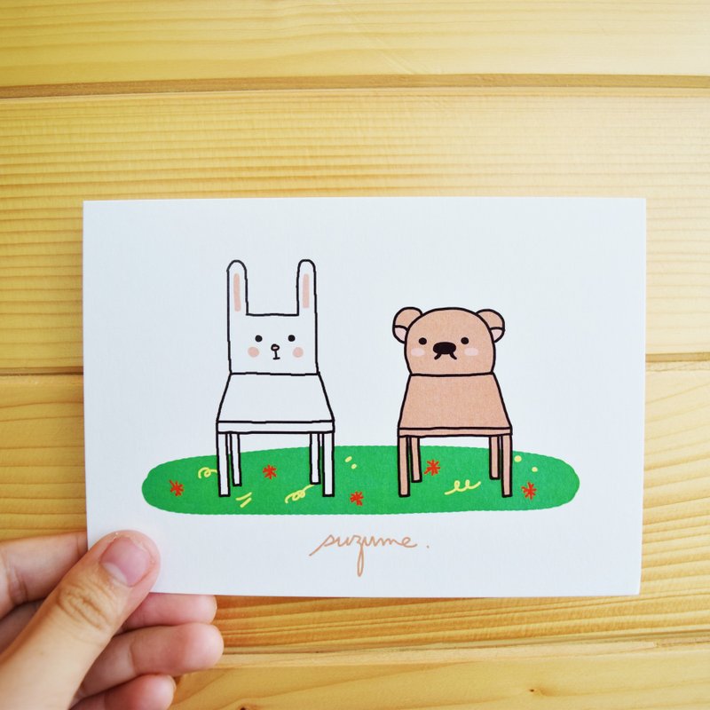 明信片→椅子 - 卡片/明信片 - 纸 