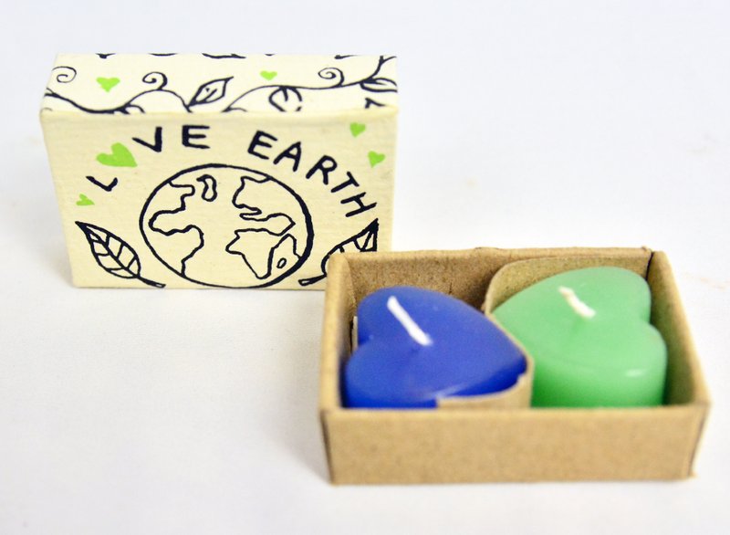 小爱心蜡烛＿公平贸易 - 蜡烛/烛台 - 蜡 绿色