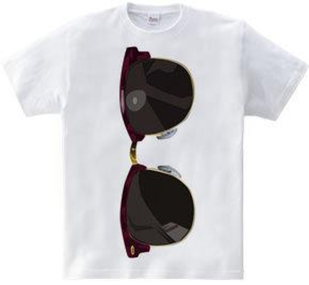 big sunglasses (T-shirt 5.6oz) - 女装 T 恤 - 其他材质 白色