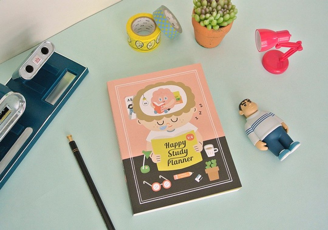 迪梦奇 Happy Study Planner 快乐学习日志 v.4 - 打瞌睡 - 笔记本/手帐 - 纸 粉红色