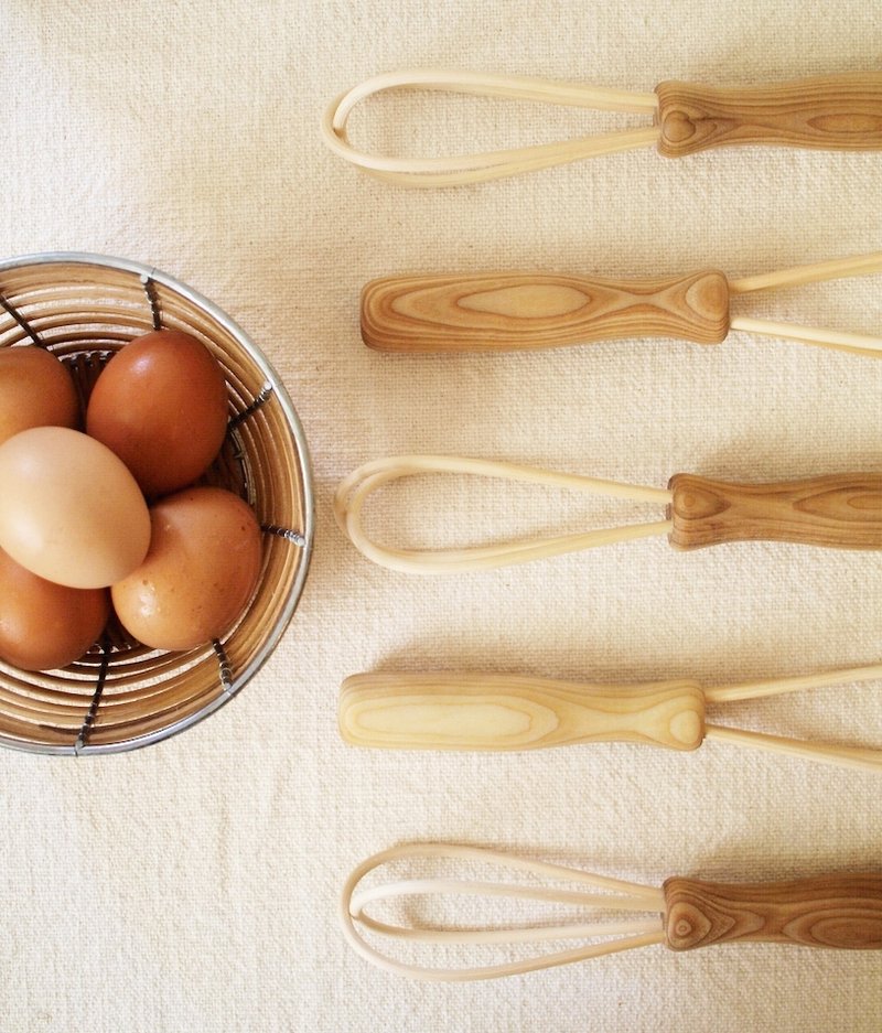 芬兰 VJ Wooden 手工 木制 打蛋器 - 厨房用具 - 木头 咖啡色