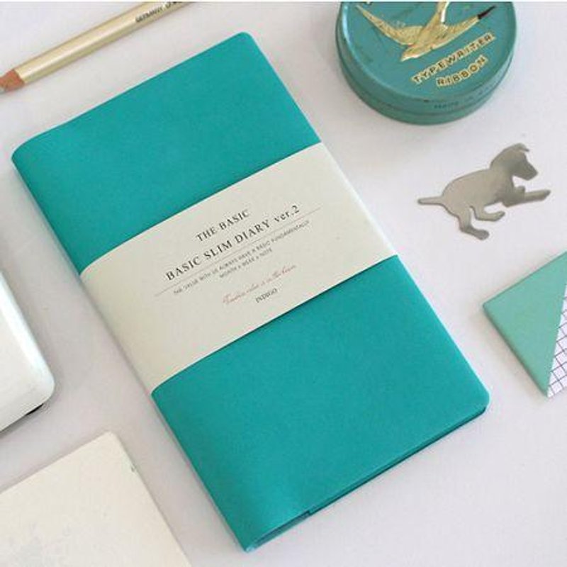 Dessin x Indigo-The basic 手帐周志V.2(无时效)-薄荷蓝,IDG03050 - 笔记本/手帐 - 纸 蓝色