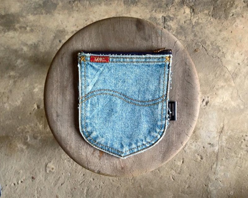 ►Pocket Design-每款都是限量，独一无二牛仔口袋包-浅色2号 - 皮夹/钱包 - 其他材质 
