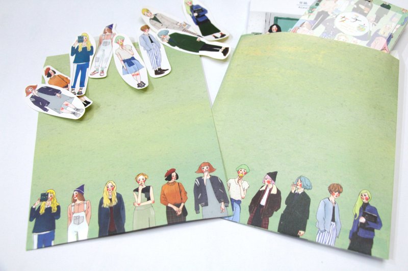 甜蜜生活 女孩包装纸袋/信封 壹号款 4入 - 信封/信纸 - 纸 绿色