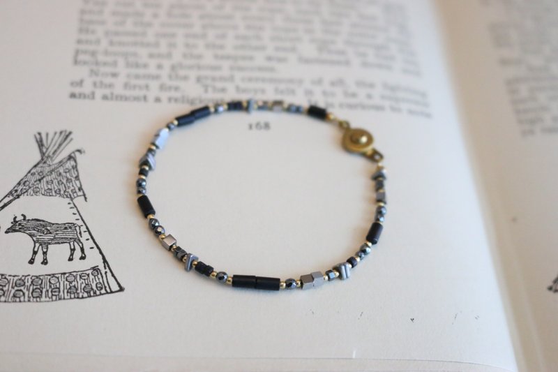 <☞ HAND IN HAND ☜> 玛瑙-不听话 手环 (0781) - 手链/手环 - 宝石 黑色