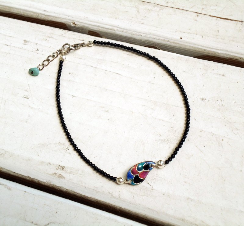 Drop of Tears彩色眼泪珐琅脚链(蓝系) - 手链/手环 - 其他金属 蓝色