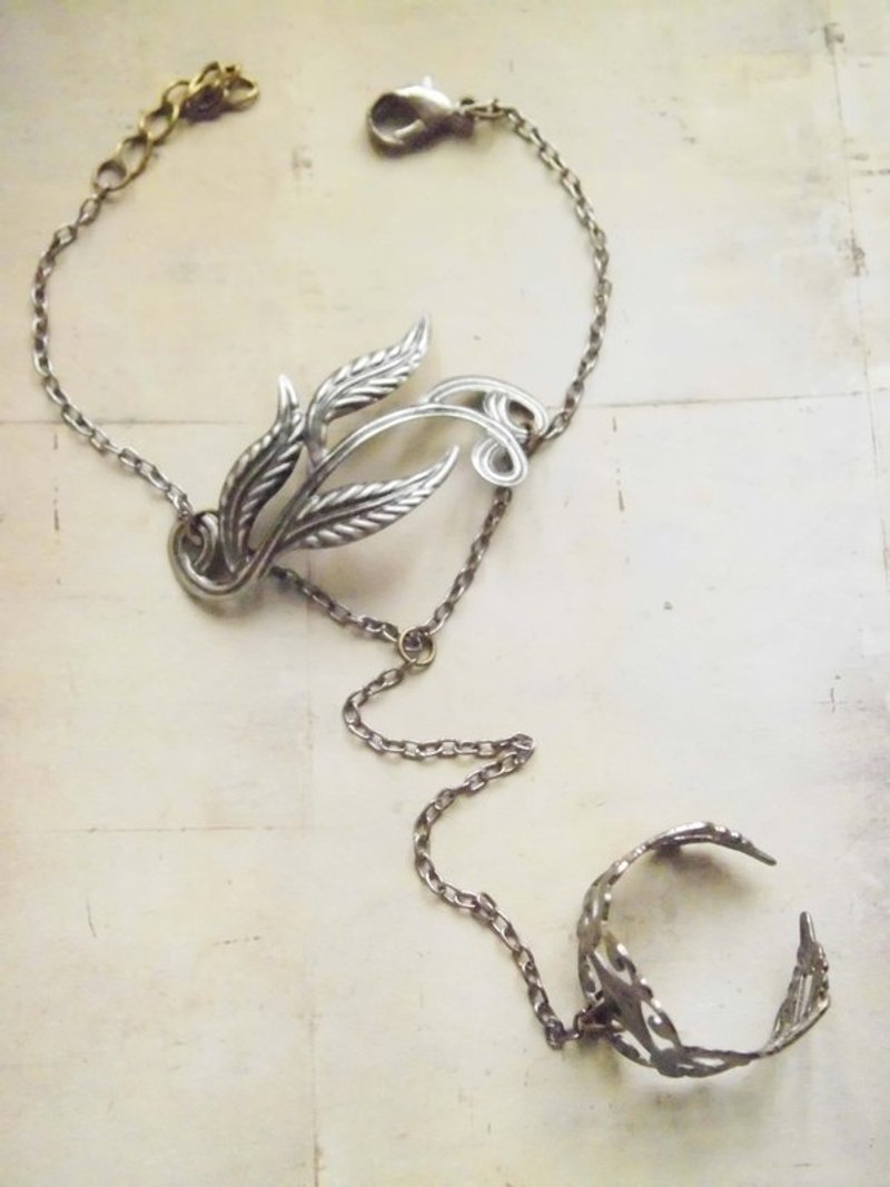 ﹉karbitrary﹉ 古典通花系列 戒指+手鋉 - 手链/手环 - 其他材质 咖啡色